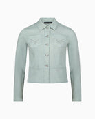 Betty Barclay short denim blazer front view – Áines Boutique