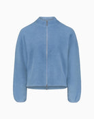 Betty Barclay Zip Up Cardigan in Blue knit detail