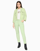 Betty Barclay foam green blazer jacket full outfit view