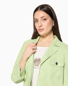 Betty Barclay foam green blazer jacket lapel collar detail