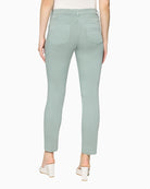 Betty Barclay green slim fit trousers back view