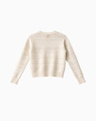 Brodie Cashmere Textured Taylor Cashmere Tee white back view