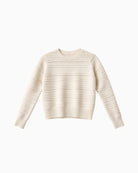 Brodie Cashmere Textured Taylor Cashmere Tee white front view