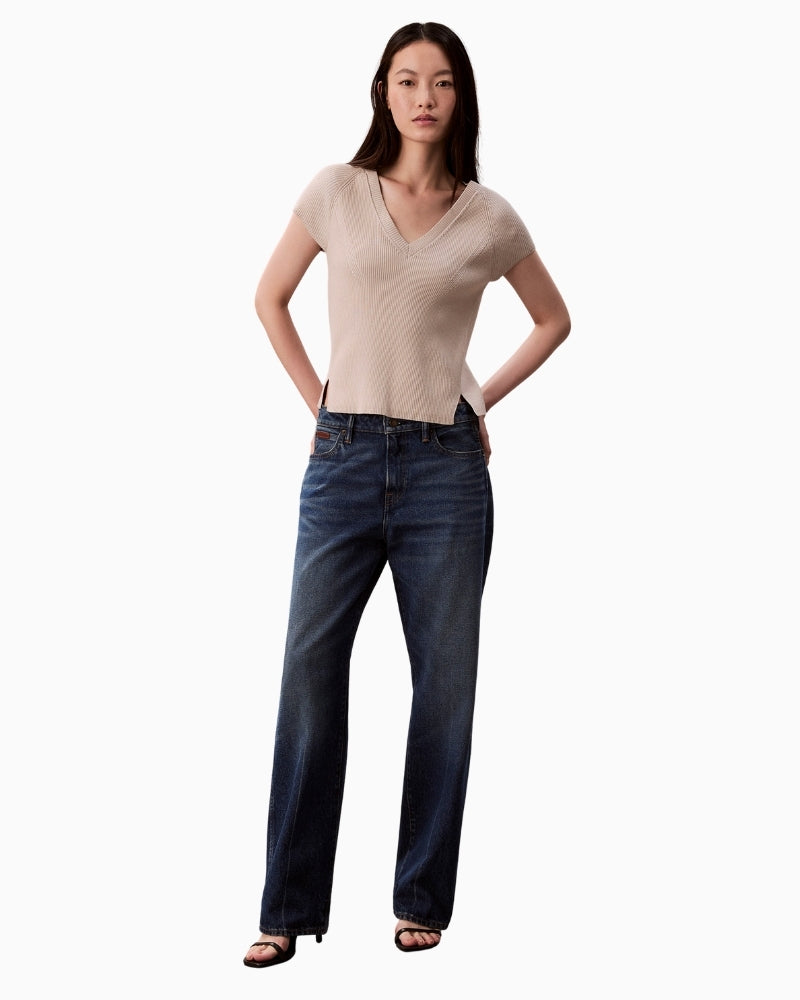 Off-white CK Jeans snowy plaited sleeveless knitted sweater