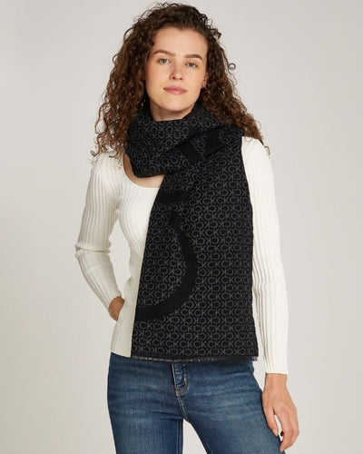 Calvin Klein - Fringes Two-tone Mono Scarf 