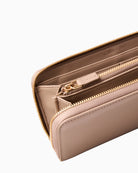 Calvin Klein desert taupe wallet interior compartments detail – Áines Boutique