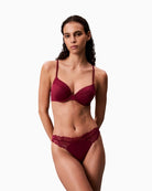 Calvin Klein pink lightly lined full coverage bra with adjustable straps