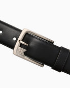 Calvin Klein black belt strap and buckle detail close-up – Áines Boutique