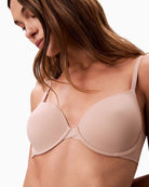 Front view of Calvin Klein full coverage moulded bra with underwire support