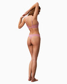 Pink Calvin Klein lace thong back view with minimal coverage – Áines Boutique