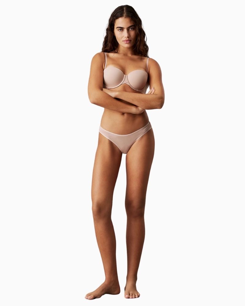 Calvin Klein Perfectly Fit strapless demi bra with soft microfibre fabric