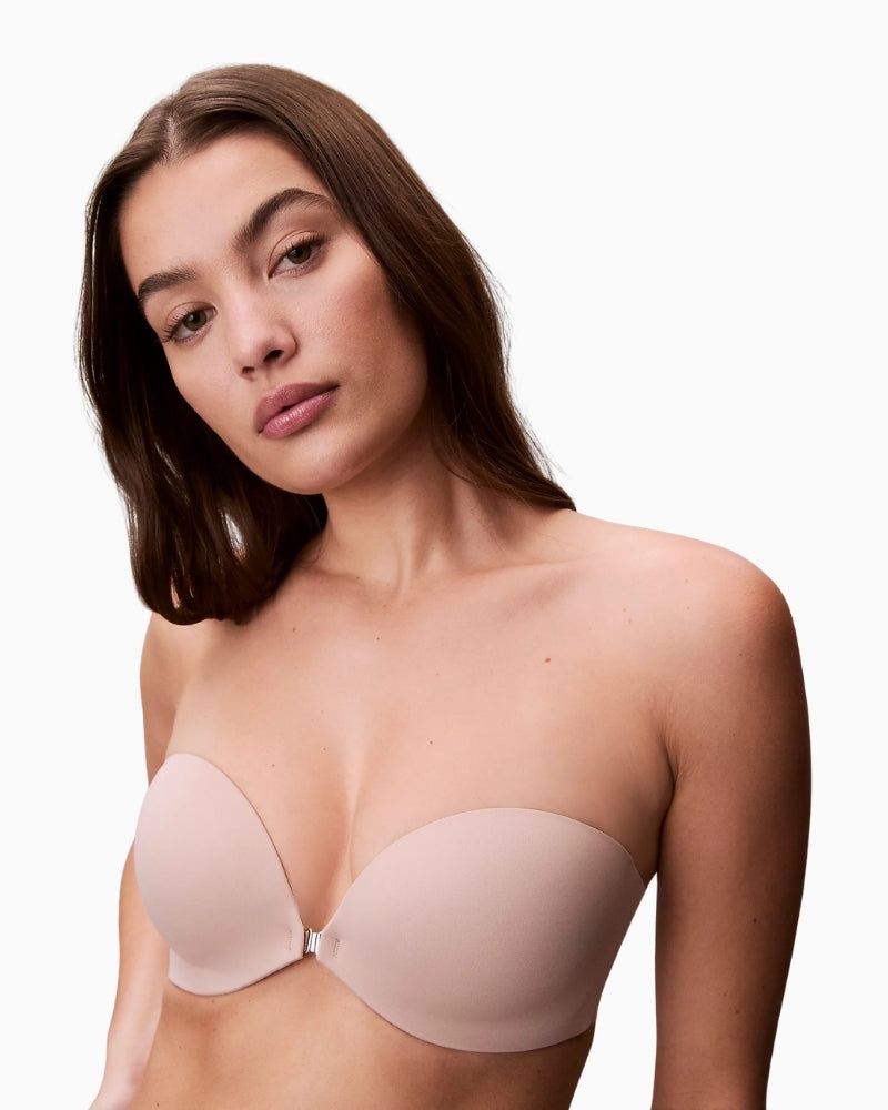 Calvin Klein Perfectly Fit strapless push-up bra front view – Áines Boutique