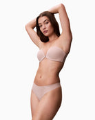 Woman wearing Calvin Klein Perfectly Fit strapless push-up bra – Áines Boutique