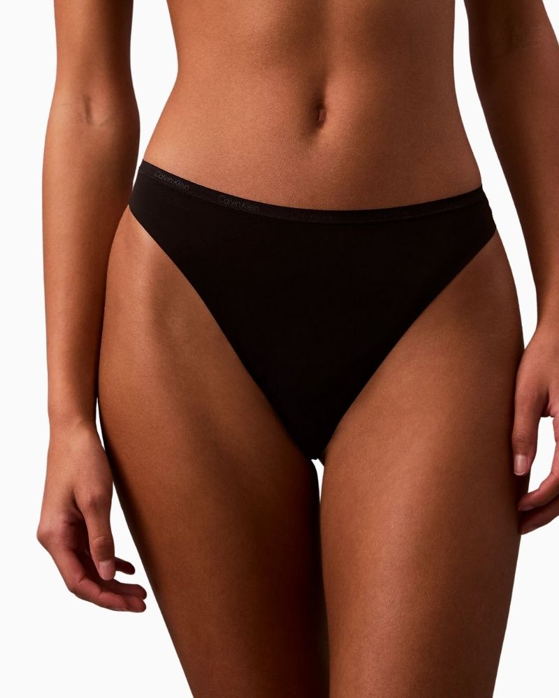 Close-up of Calvin Klein  thong with breathable, lightweight finish