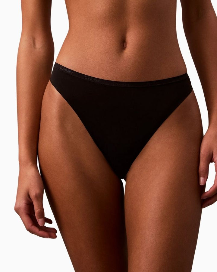 Close-up of Calvin Klein  thong with breathable, lightweight finish