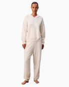 Women’s relaxed hoodie by Calvin Klein in soft polyester-wool blend