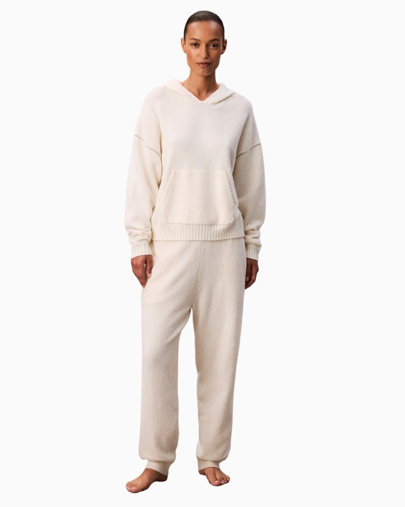 Women’s relaxed hoodie by Calvin Klein in soft polyester-wool blend