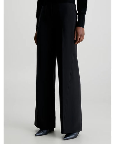 Calvin Klein - STRUCTURE TWILL WIDE LEG TROUSERS 