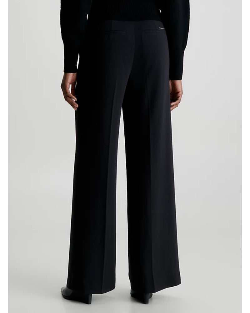 Calvin Klein - STRUCTURE TWILL WIDE LEG TROUSERS 