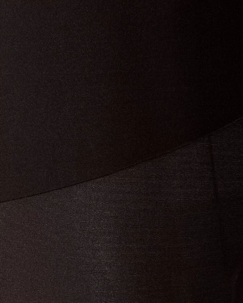 Close-up of black Calvin Klein high-rise shapewear brief with scalloped lace trim