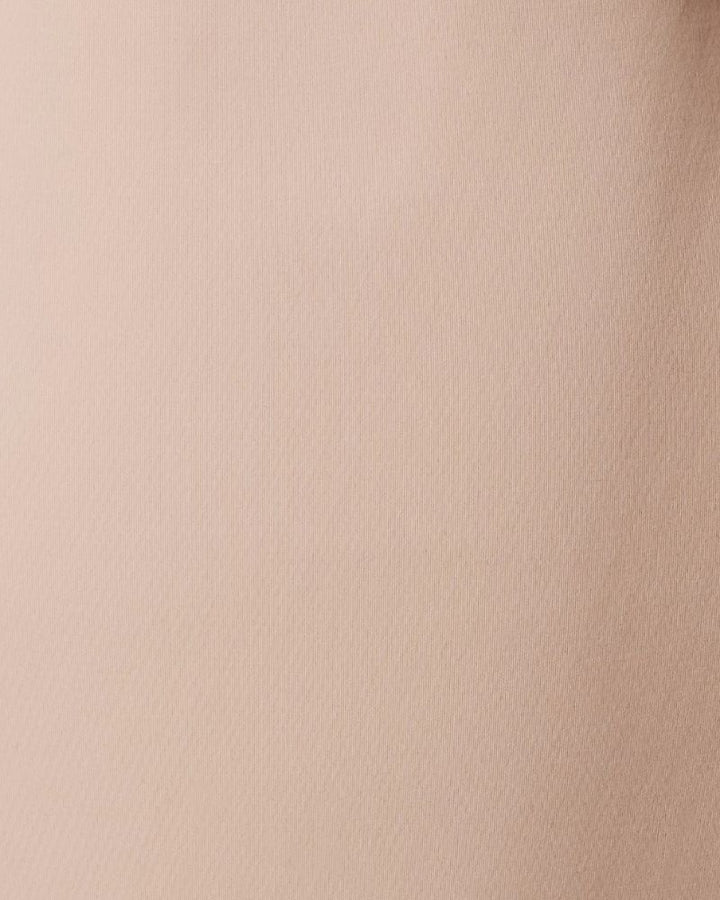 Close-up of Calvin Klein high-rise shapewear brief with scalloped lace trim