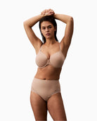 Calvin Klein Sensual Stretch Lace Shapewear Brief with microfibre front and sheer lace back