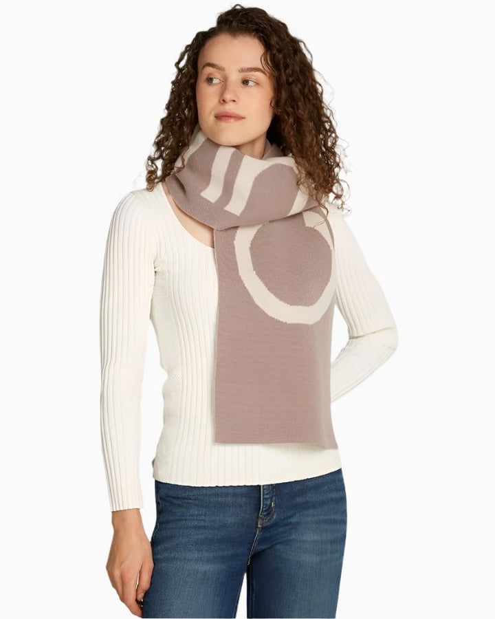 Calvin Klein - Two-tone Knit Wool Mix Scarf 