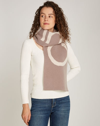 Calvin Klein - Two-tone Knit Wool Mix Scarf 