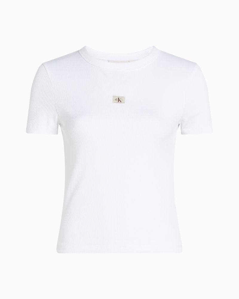 Calvin Klein - Woven Lable Rib Fitted Tee  