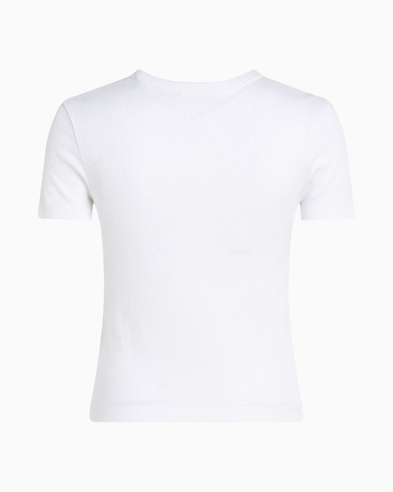 Calvin Klein - Woven Lable Rib Fitted Tee  