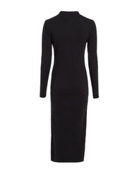 Calvin Klein - Woven Lable Rib Polo Longsleeve Dress 