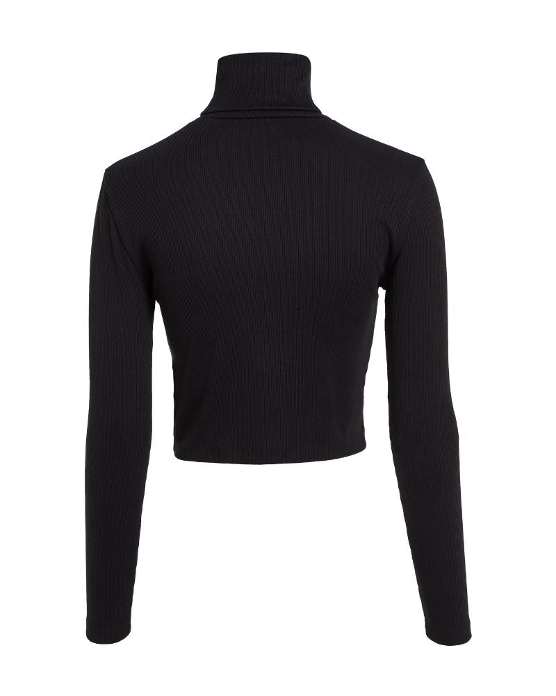 Calvin Klein - Woven Lable Rib Rollneck Top 