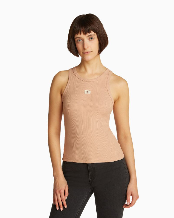 Calvin Klein - Woven Lable Rib Tank Top