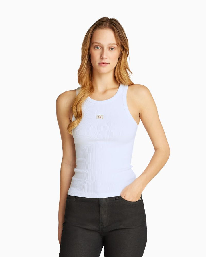 Calvin Klein - Woven Lable Rib Tank Top 