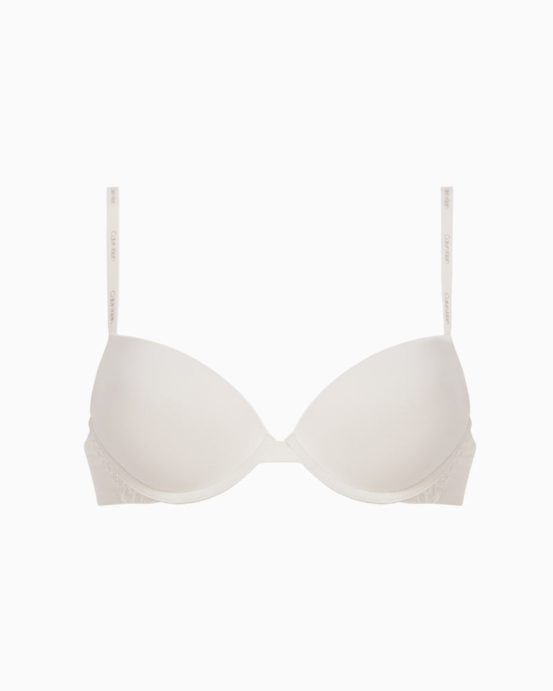 Calvin Klein - Push Up Plunge Bra in Ivory colour front view
