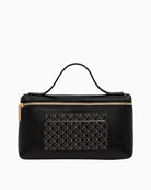 Calvin Klein black cosmetic bag front view with handles – Áines Boutique