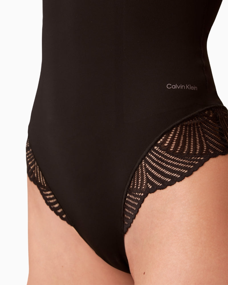 Calvin Klein Bodysuit in Black mesh detail