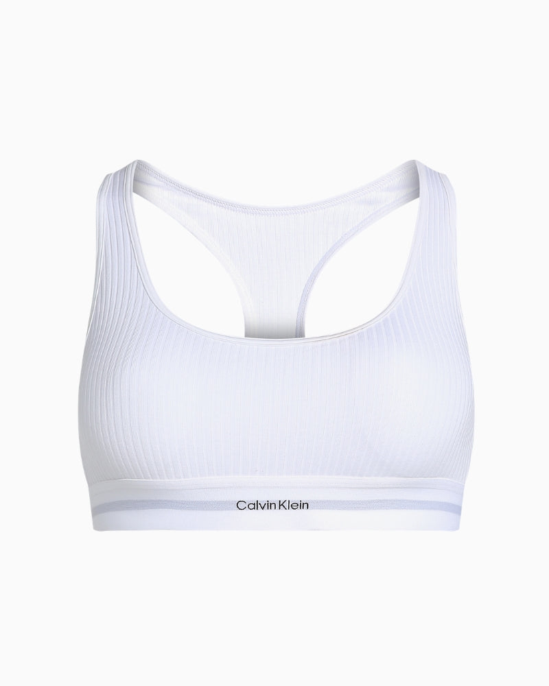 Calvin Klein Cotton Modal Rib Bralette in white 