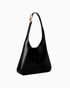 Calvin Klein engraved medium shoulder bag black side view with strap – Áines Boutique