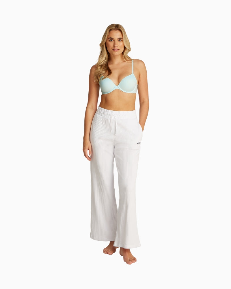 Side view showing seamless design and supportive fit of Calvin Klein bra