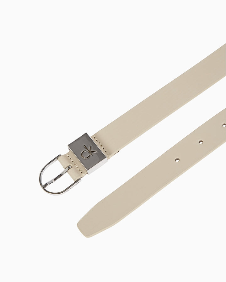 Calvin Klein belt showing adjustable buckle fastening