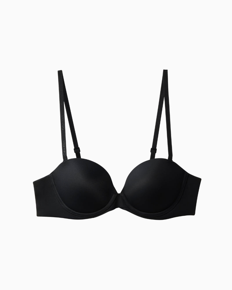 Calvin Klein Perfectly Fit Strapless Push-Up Bra in Black cup detail