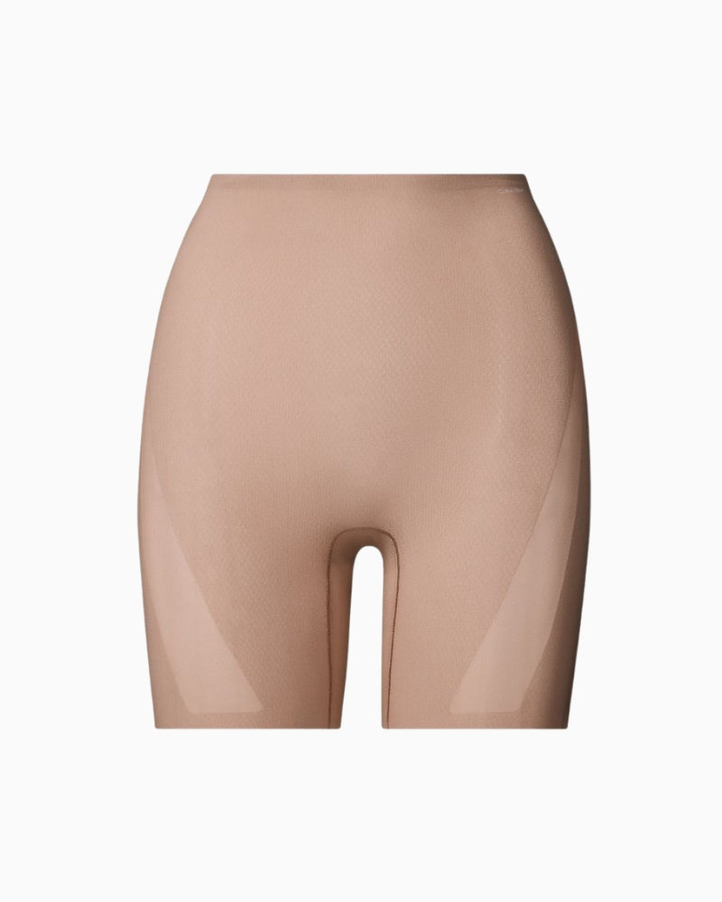 Calvin Klein Stay Put Mesh Sculpted Shapewear Shorts in nude with high-waist fit