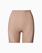 Calvin Klein Stay Put Mesh Sculpted Shapewear Shorts in nude with high-waist fit