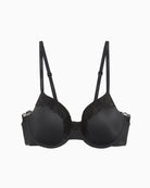 Calvin Klein lightly lined black bra fabric detail