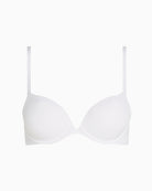 Calvin Klein padded plunge bra in color white front view