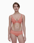 Chantelle Norah Chic Plunge T-Shirt Bra in pink front view