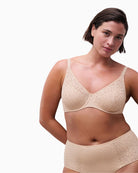 Chantelle Norah Covering Molded Bra in Beige strap detail