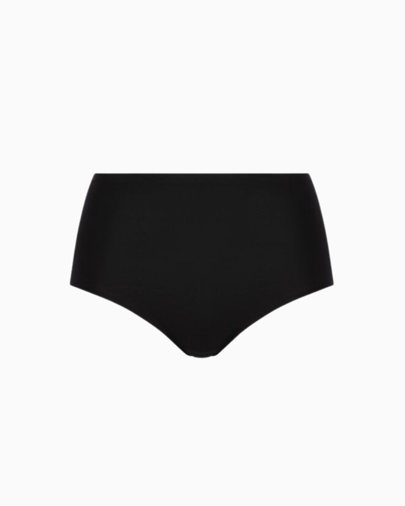 Chantelle Soft Stretch High Waist Briefs in black fabric detail
