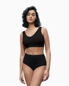 Chantelle Soft Stretch High Waist Briefs in black front view